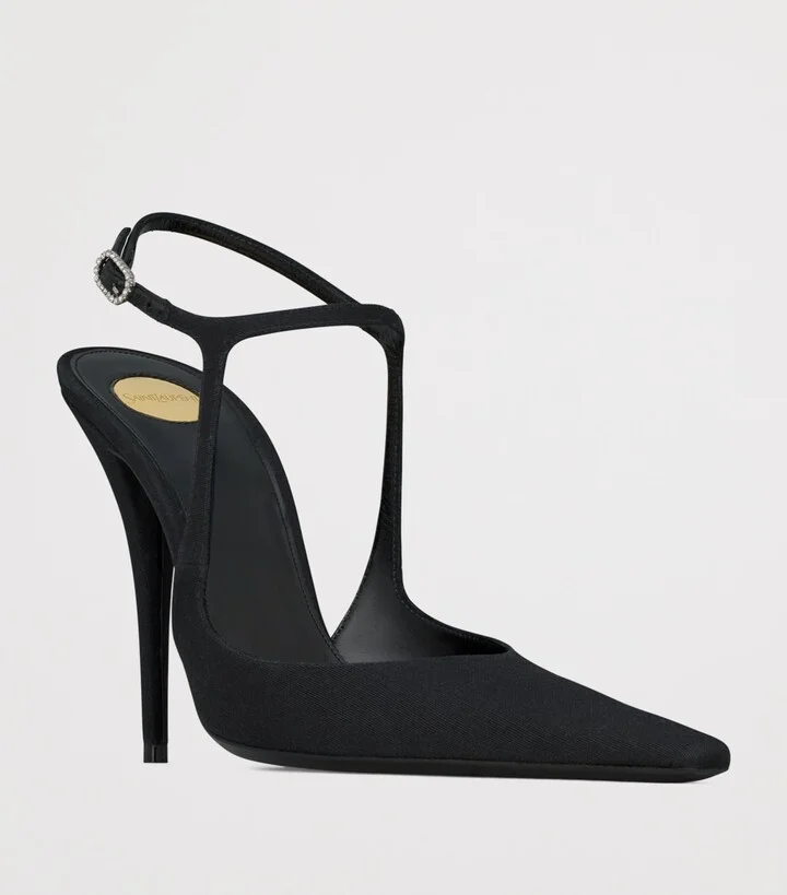 Saint Laurent Silk Manon Pumps 110 - Image 3
