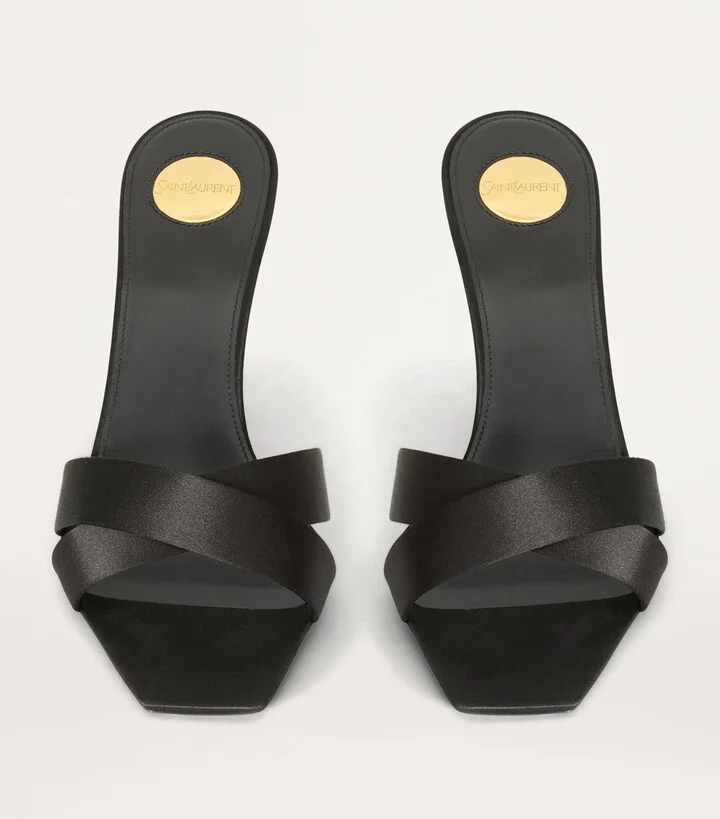 Saint Laurent Silk Opyum Mules 85 - Image 2