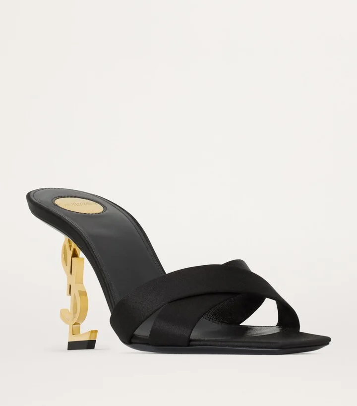Saint Laurent Silk Opyum Mules 85 - Image 3