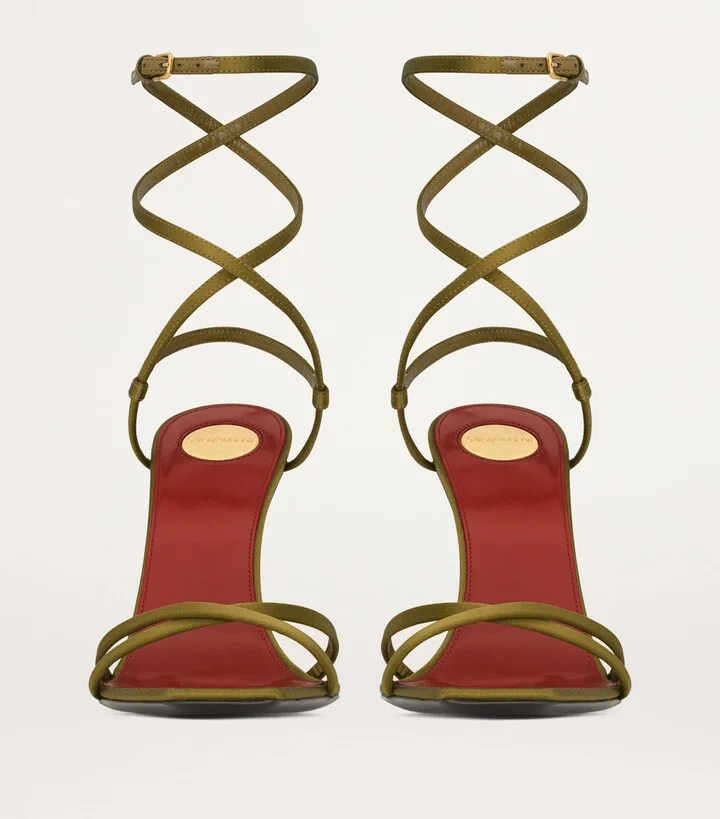 Saint Laurent Silk Opyum Sandals 110 - Image 2