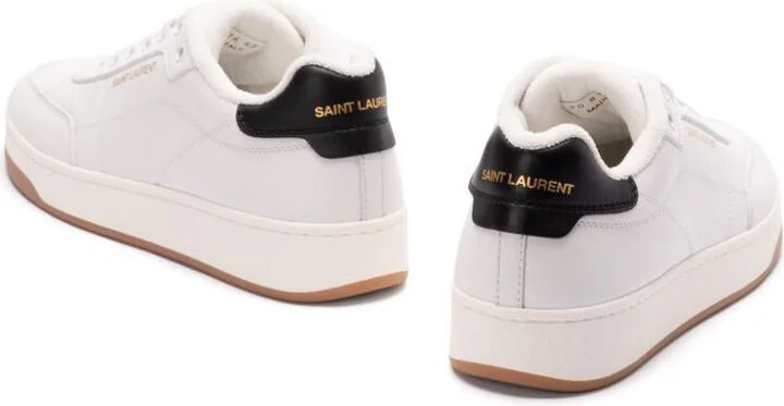 Saint Laurent Sl/61 Leather Sneakers - Image 4