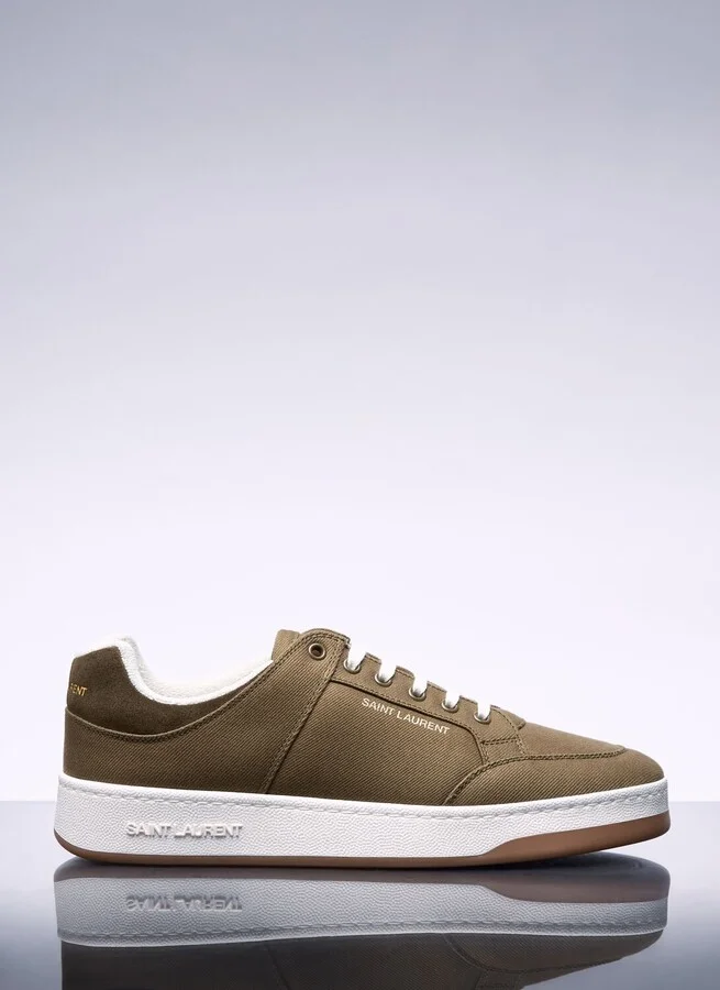 Saint Laurent Sl 61 Low Top Sneakers - Man Sneakers Green Eu - 45