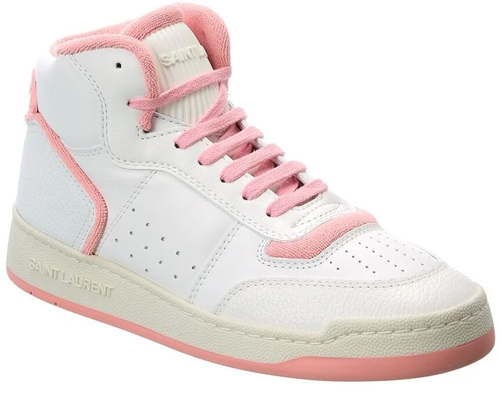 Saint Laurent Sl/80 Leather High-Top Sneaker