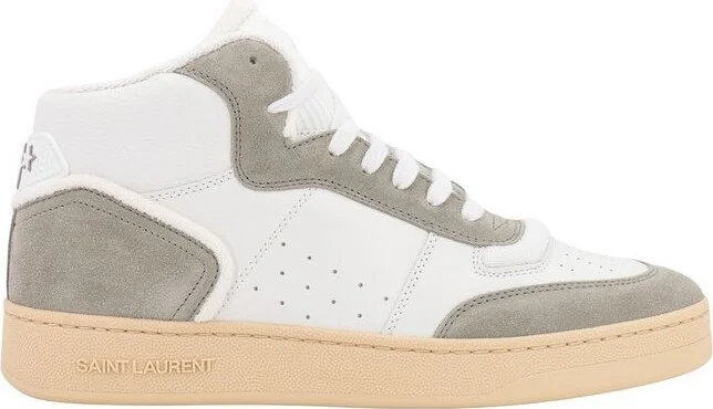 Saint Laurent SL/80 Logo Embossed High-Top Sneakers