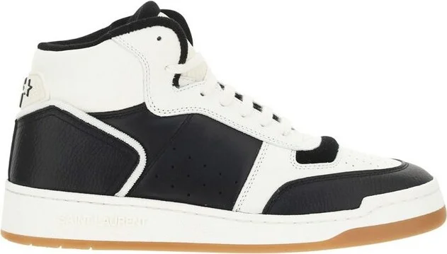 Saint Laurent SL/80 Round Toe Mid-Top Sneakers
