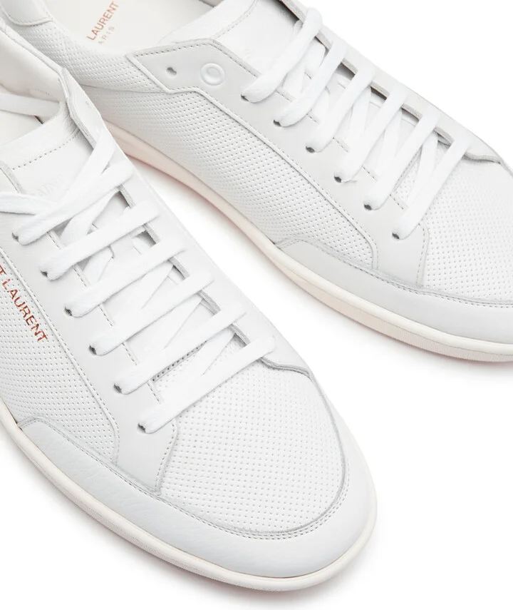 Saint Laurent SL10 Panelled Leather Sneakers - Image 3