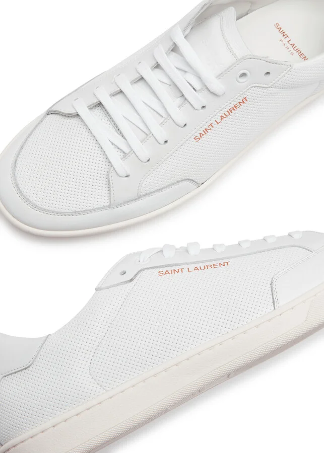 Saint Laurent SL10 Panelled Leather Sneakers - Image 4