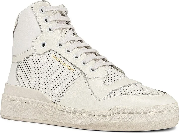 Saint Laurent SL24 High Top Sneakers in White - Image 2