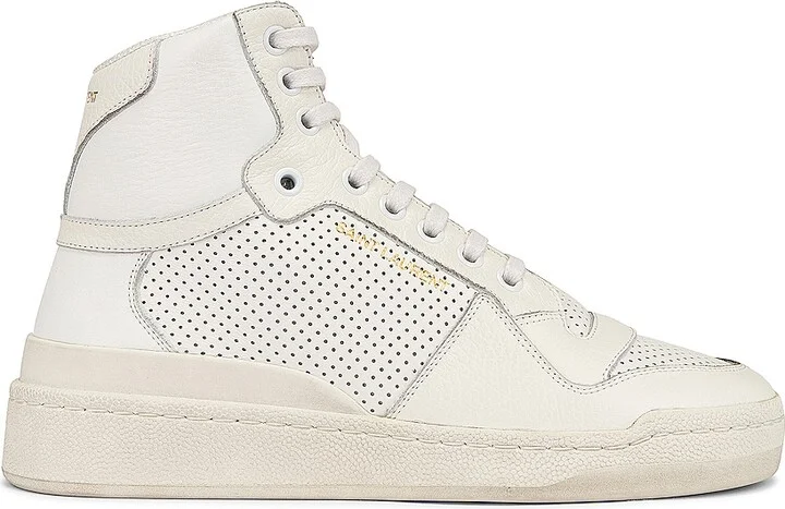 Saint Laurent SL24 High Top Sneakers in White