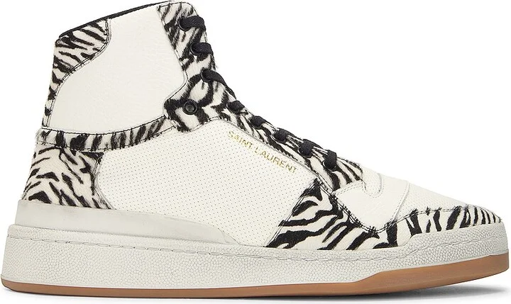 Saint Laurent SL24 Mid Top Sneaker in White