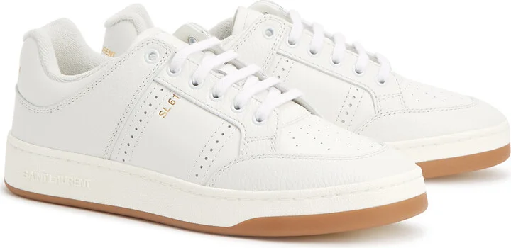 Saint Laurent SL61 Leather Sneakers - Image 2