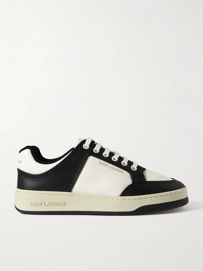 SAINT LAURENT - Sl61 Logo-print Leather Sneakers - White