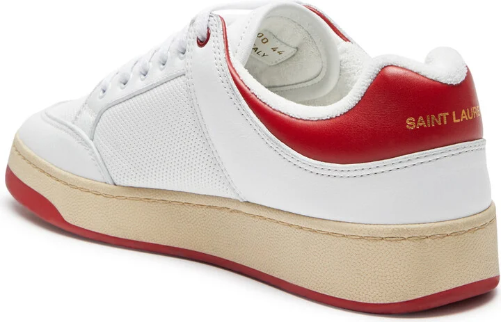 Saint Laurent SL61 Panelled Leather Sneakers - Image 2