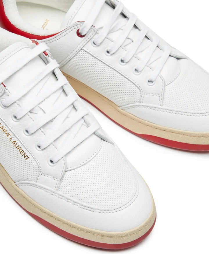 Saint Laurent SL61 Panelled Leather Sneakers - Image 3