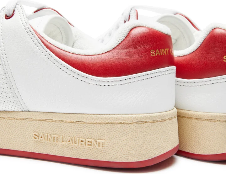 Saint Laurent SL61 Panelled Leather Sneakers - Image 4