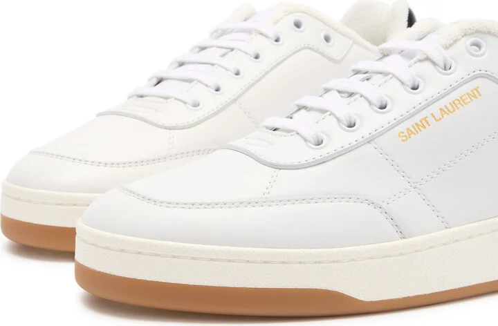 Saint Laurent SL61 Panelled Leather Sneakers - Image 3