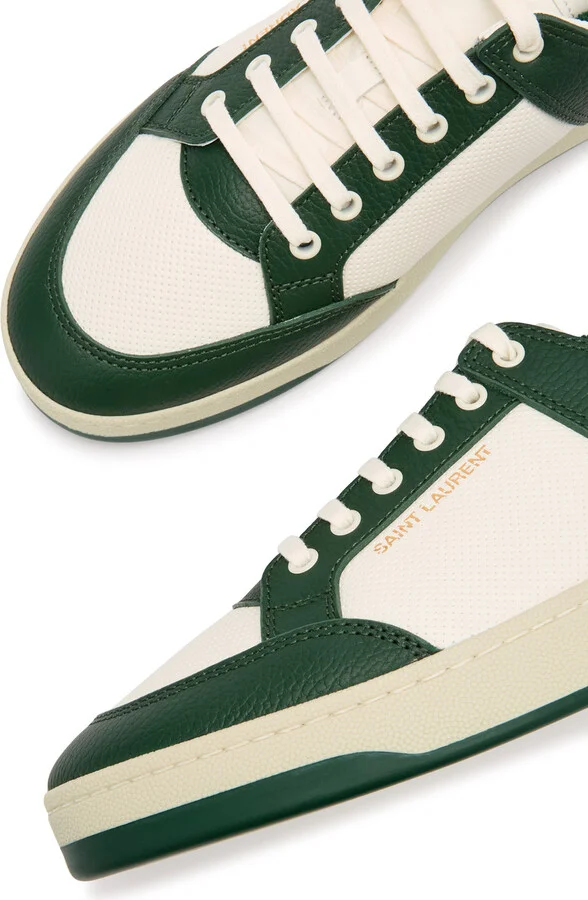 Saint Laurent SL61 Panelled Leather Sneakers - Image 3