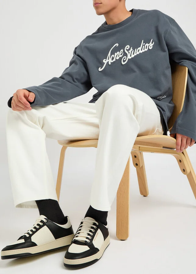 Saint Laurent SL61 Panelled Leather Sneakers - Image 5