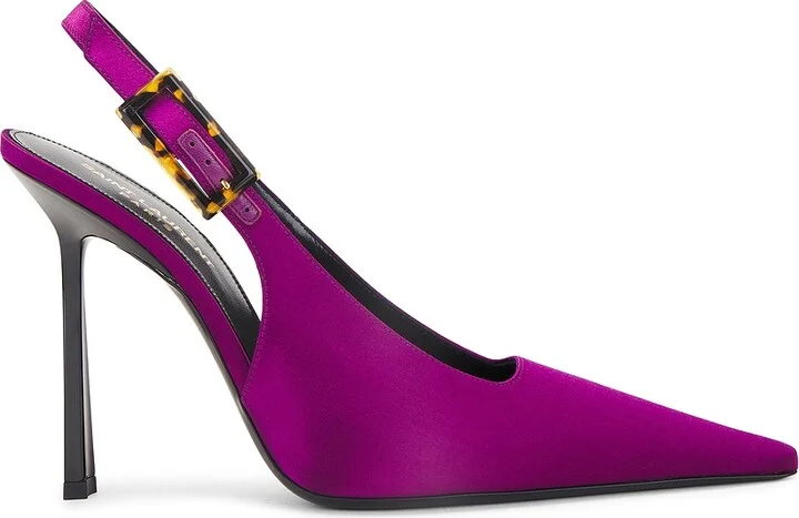 Saint Laurent Slingback Pump in Purple