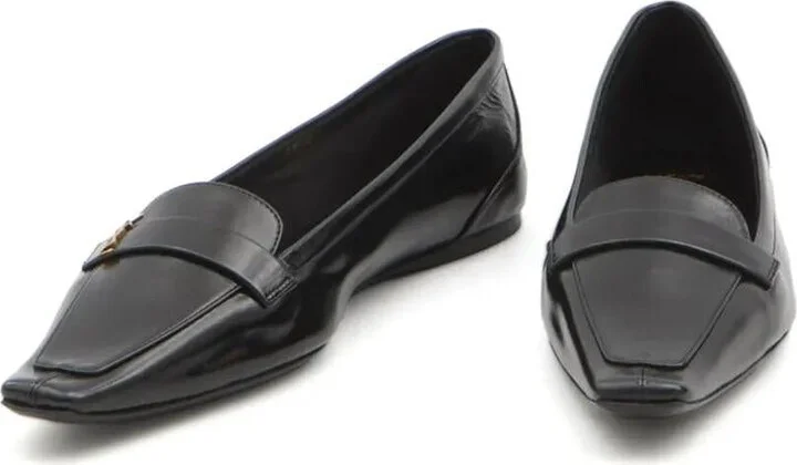 Saint Laurent Smooth Leather Poppy Ballerinas Shoes - Image 2