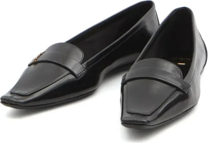 Saint Laurent Smooth Leather Poppy Ballerinas Shoes - Image 5