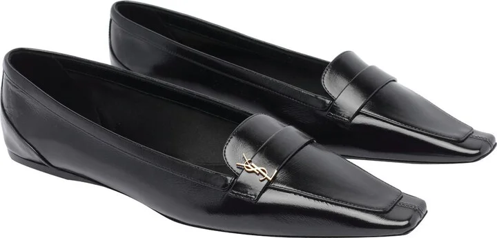 Saint Laurent Smooth Leather Poppy Ballerinas Shoes - Image 2