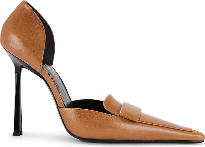 Saint Laurent Stone Pump in Brown