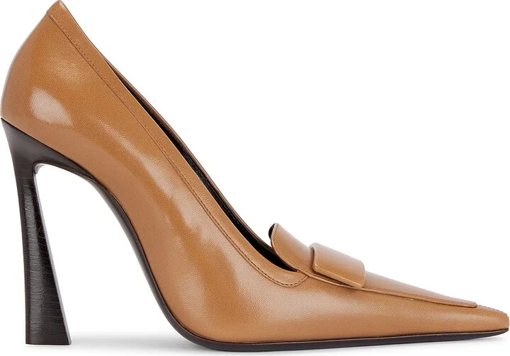 Saint Laurent Stone Pump in Brown