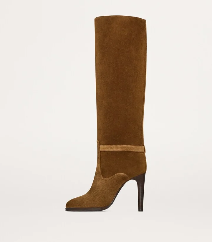 Saint Laurent Suede Diane Boots 100 - Image 3
