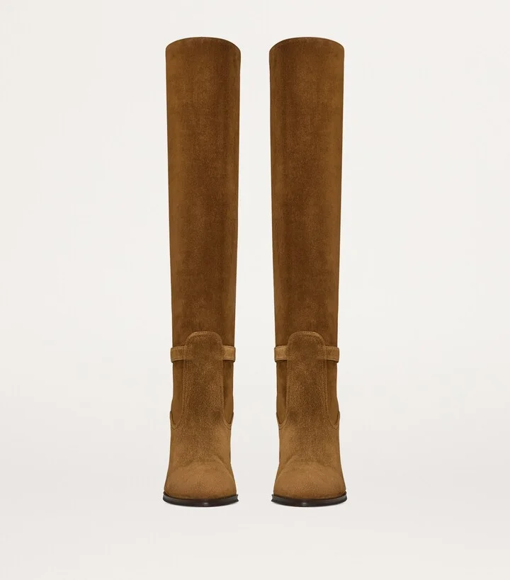 Saint Laurent Suede Diane Boots 100 - Image 4