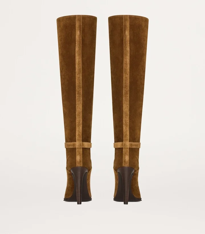 Saint Laurent Suede Diane Boots 100 - Image 5