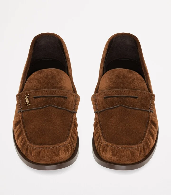 Saint Laurent Suede Laurent Loafers