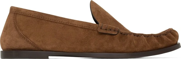 Saint Laurent Suede Laurent Loafers