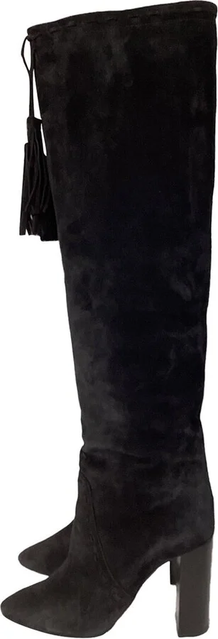 Saint Laurent Suede Meurice 105 Knee Boot (Authentic Pre-Loved) - Image 2