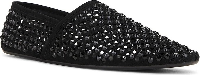 Saint Laurent Suede & Swarovski Jacques in Black - Image 2
