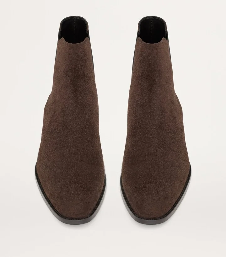 Saint Laurent Suede Wyatt Chelsea Boots - Image 2