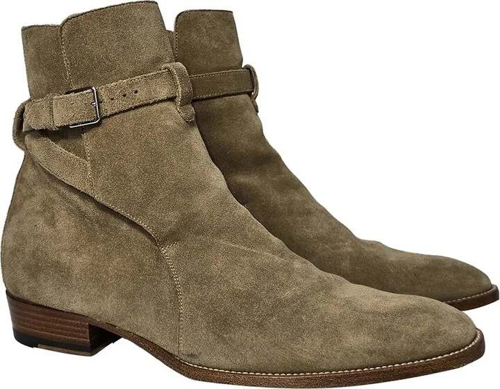 Saint Laurent Suede Wyatt Jodhpur Boot (Authentic Pre-Loved)