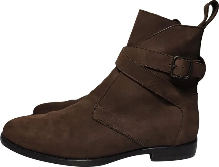Saint Laurent Suede Wyatt Jodhpur Bootie (Authentic Pre-Loved) - Image 2