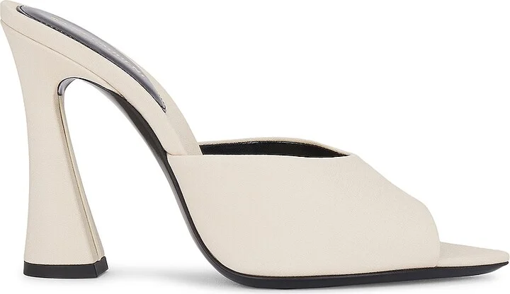 Saint Laurent Suite Mule Sandal in Cream