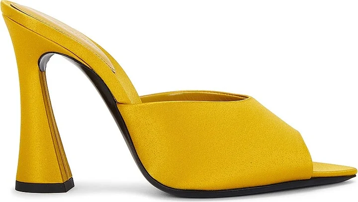 Saint Laurent Suite Mule Sandal in Yellow