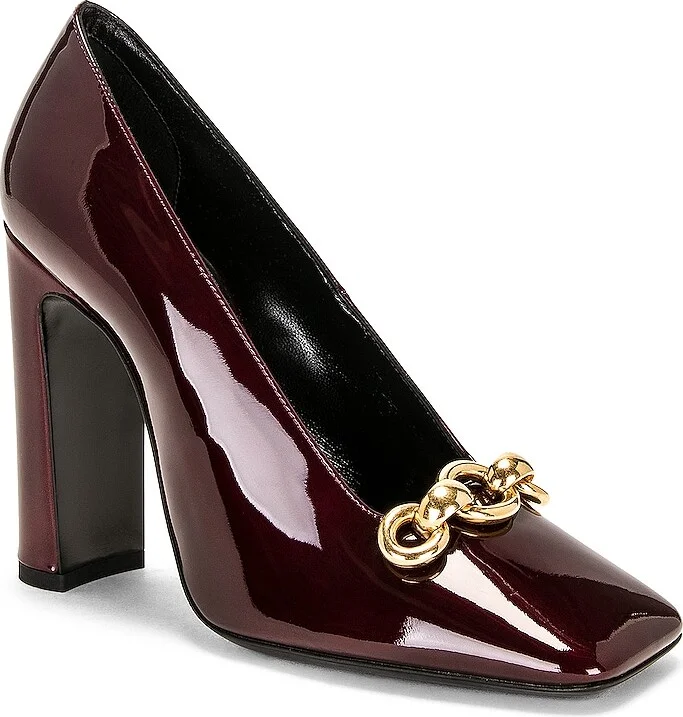 Saint Laurent Swing 110 Heels in Wine - Image 2