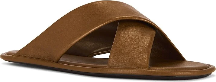 Saint Laurent Talha Flat Sandal in Brown - Image 2