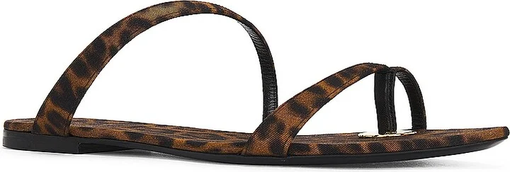 Saint Laurent Tanger Flat Slide in Brown - Image 2