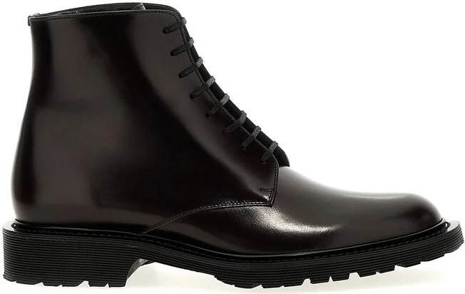 Saint Laurent Tender Round Toe Ankle Boots