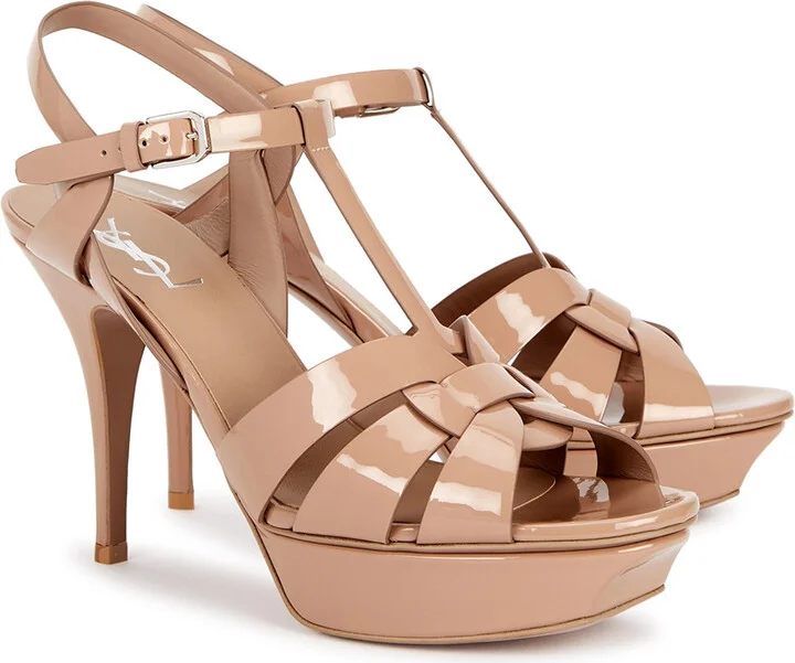 Saint Laurent Tribute 80 Leather Sandals - Image 2