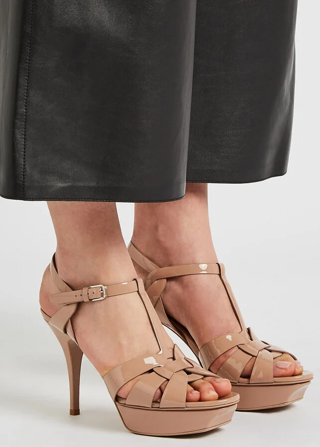 Saint Laurent Tribute 80 Leather Sandals - Image 5