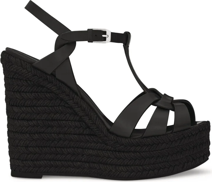 Saint Laurent Tribute Espadrille Wedge Heels