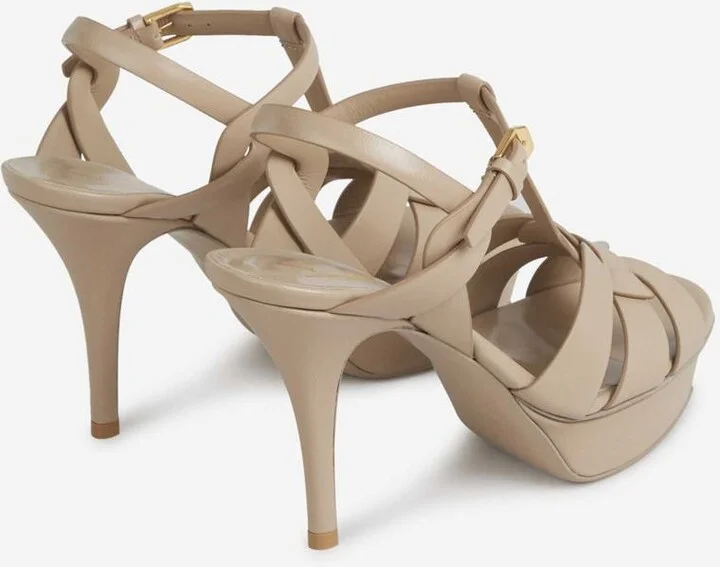Saint Laurent Tribute Heeled Sandals - Image 3
