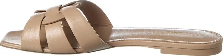 Saint Laurent Tribute Leather Sandal - Image 2