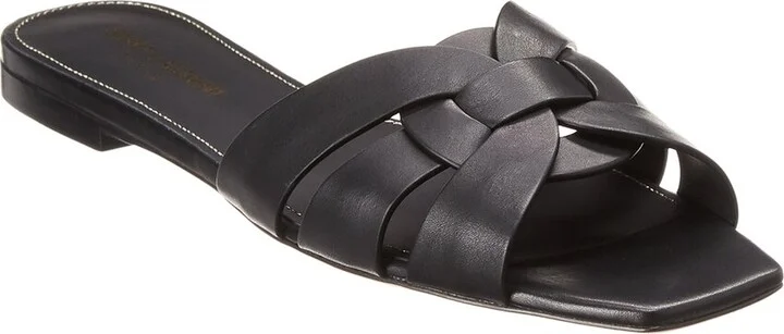 Saint Laurent Tribute Leather Sandal